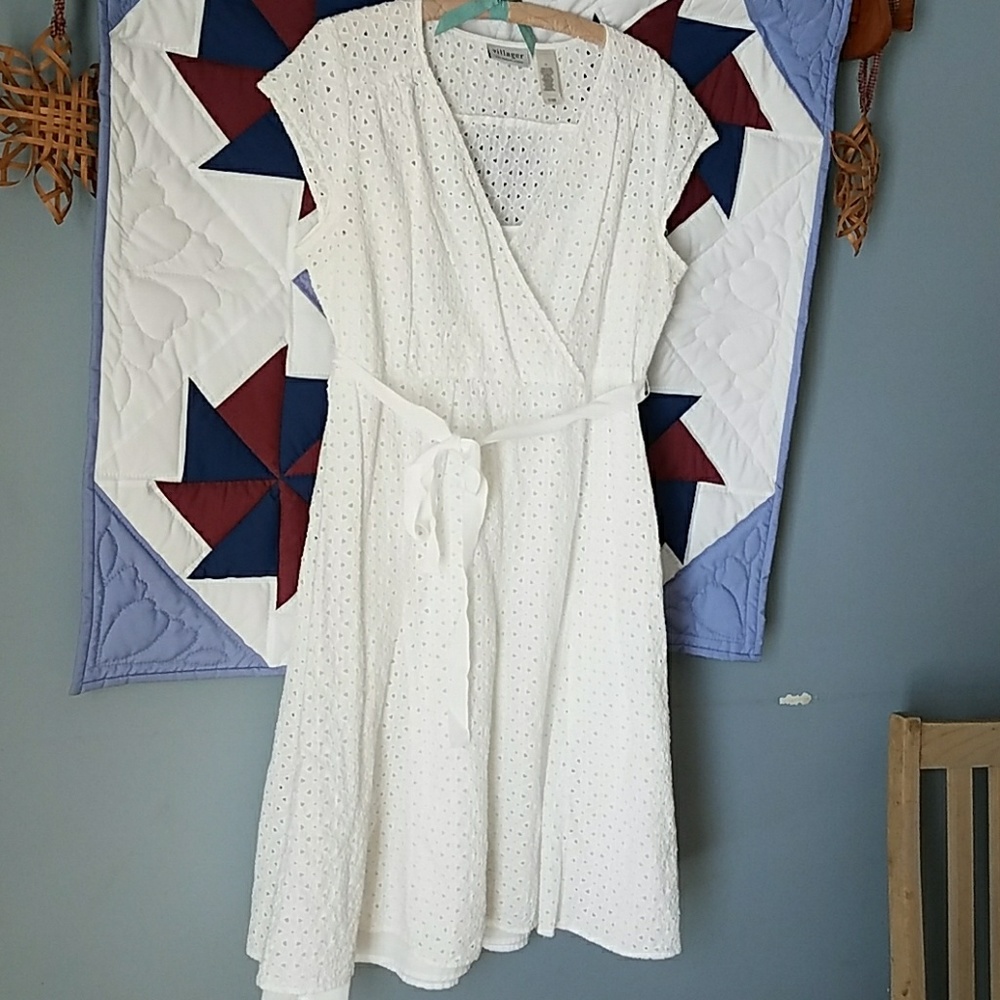 White Eyelet Easter Dress